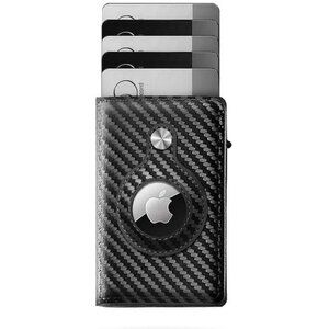 AirTag Smart Mens Wallet, Slim Minimalist Wallet with RFID Blocking Carbon Fiber